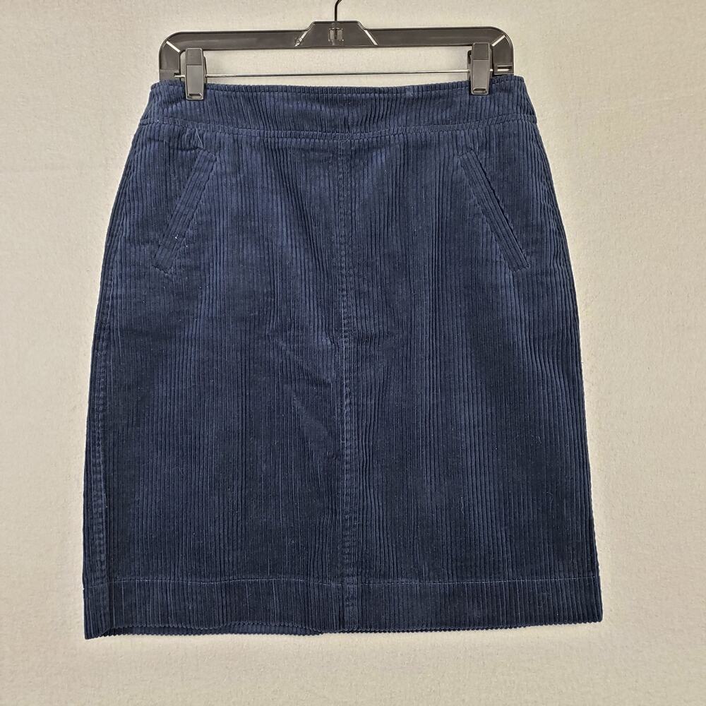 Vintage 90's Chadwicks Size 6 Corduroy Skirt Dark Blue‎ Knee Length School Girl